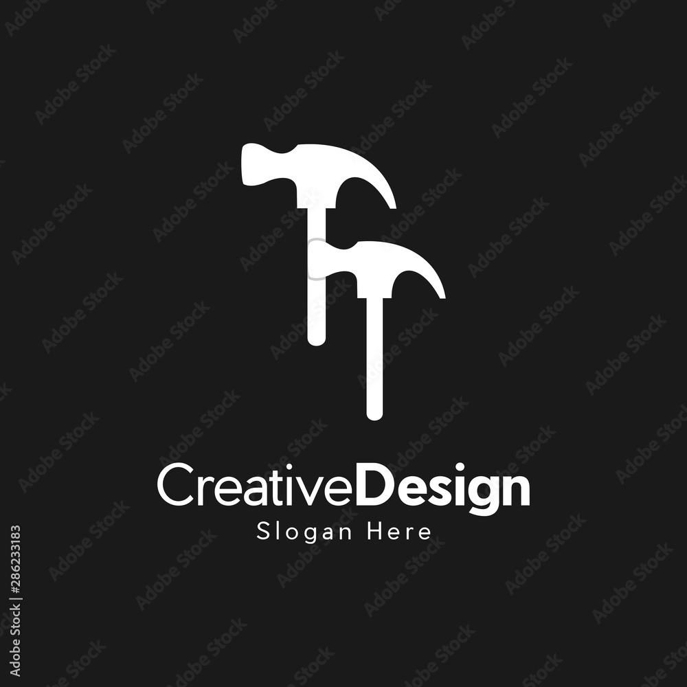 Hammer Icon in trendy flat style isolated, Hammer Icon Vector Template Hammer Icon in trendy flat style isolated, Hammer Icon Vector Template