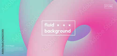 Fluid abstract background. Modern vibrant color gradient illustration. Liquid poster futuristic design. photo