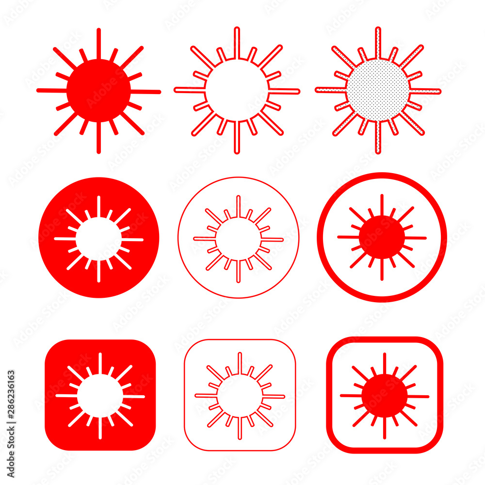simple sun icon sign design