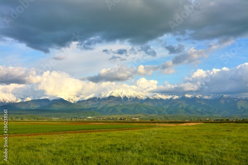 Fagaras mountains seen from a distance