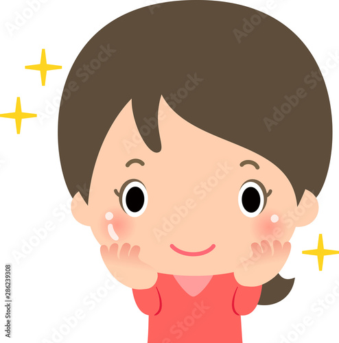 肌がきれいな笑顔の女性