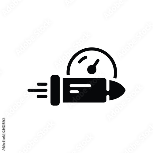 Black solid icon for pace tempo