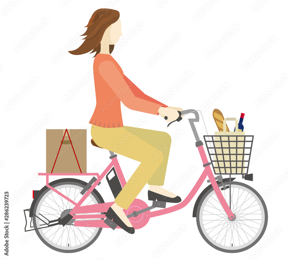 電動アシスト自転車に乗る女性のイラスト 買い物風景 インフォグラフィック Stock ベクター Adobe Stock 電動アシスト自転車に乗る女性のイラスト 買い物風景 インフォグラフィック Stock ベクター Adobe Stock