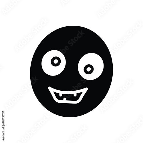 Black solid icon for ugly 
