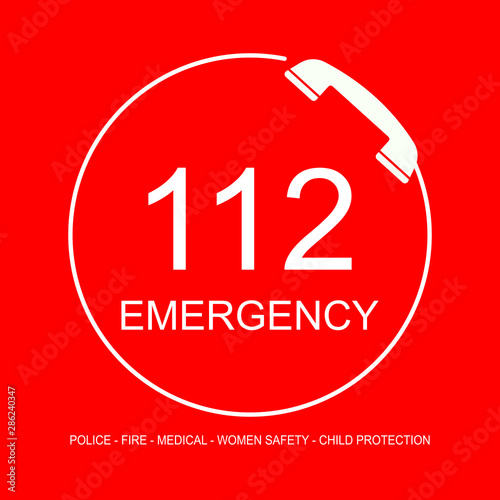 Single emergency helpline number of India: 112. 