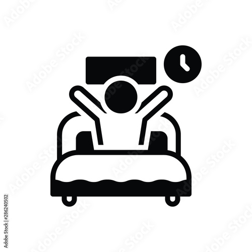 Black solid icon for wake 