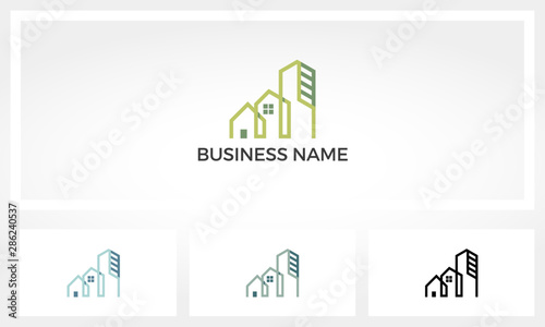 House And Building Silhouette Outline Logo