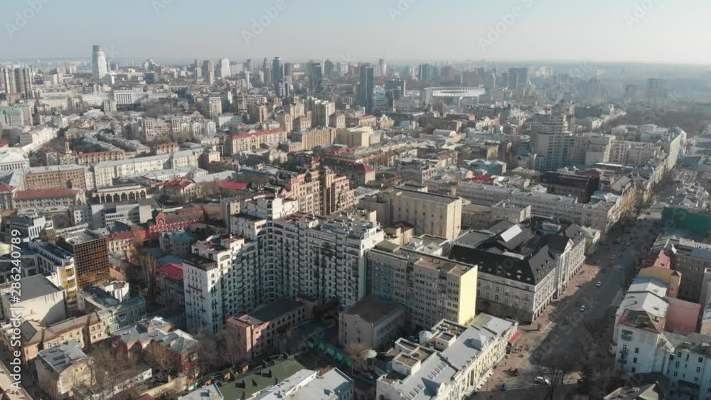 Ukraine Kiev from above city centre day and night 4k 30fps Ukraine Kiev from above city centre day and night 4k 30fps