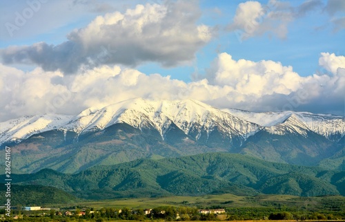 Fagaras mountains with snow-covered peak