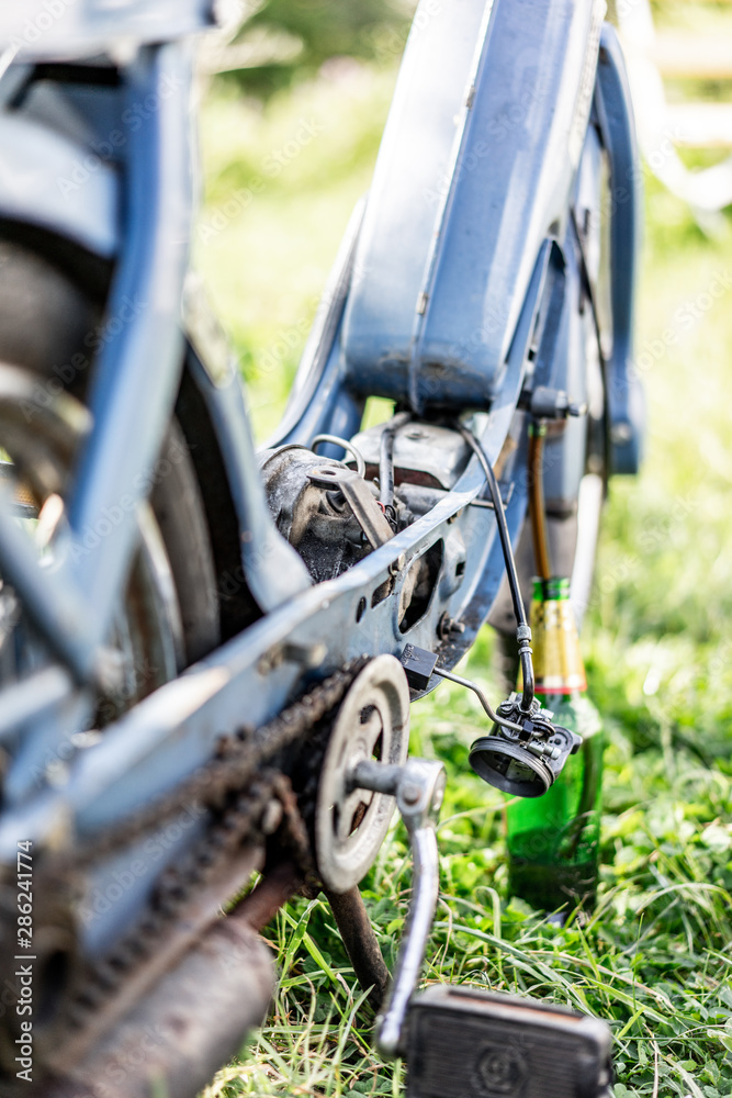 repairing a motorcycle