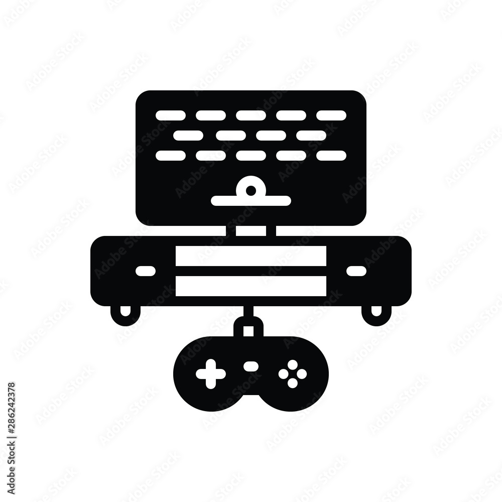 Black solid icon for game control Black solid icon for game control