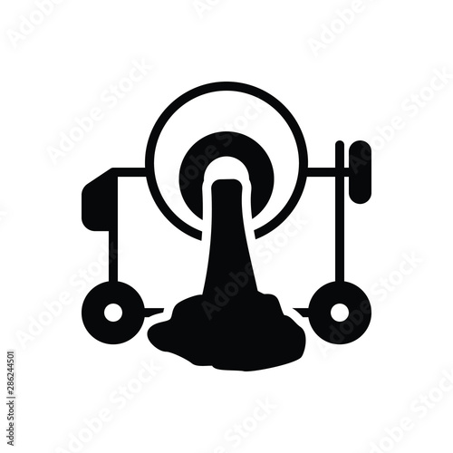 Black solid icon for concrete 