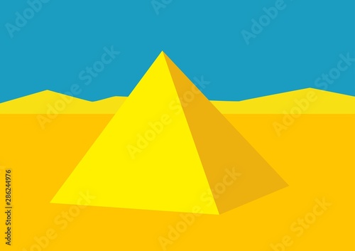 piramida, plakat, ilustracja, tapeta, obrazek