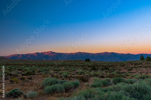 Sunset Over the Sierra Nevada Mountains