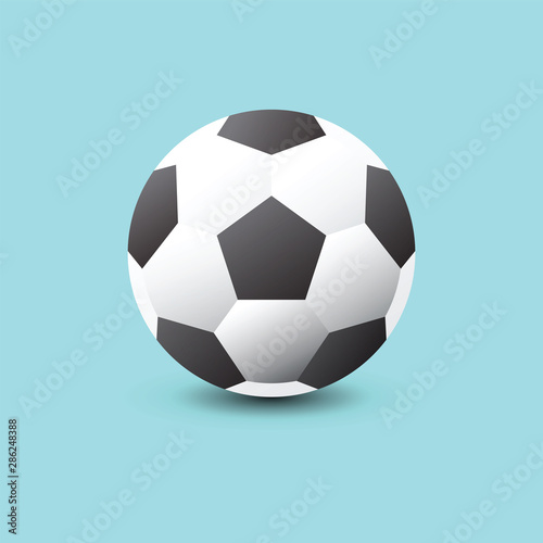 Soccer ball icon flat vector illustration.