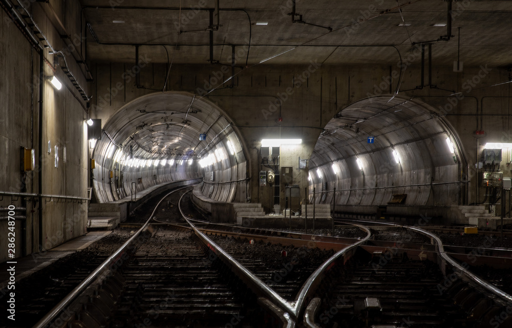 Fototapeta premium Frankfurt U-Bahn-Tunnel 