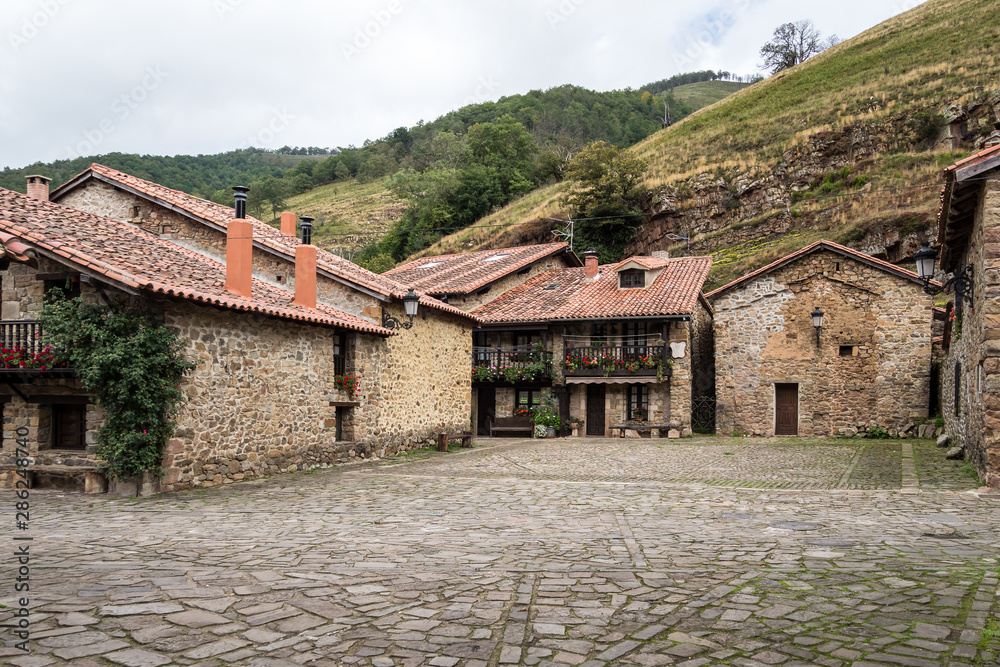 Barcena Mayor, Cabuerniga valley in Cantabria, Spain. Barcena Mayor, Cabuerniga valley in Cantabria, Spain.