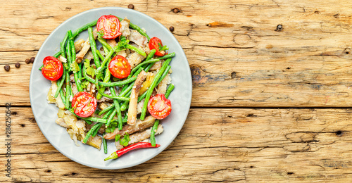 Salad with asparagus beans