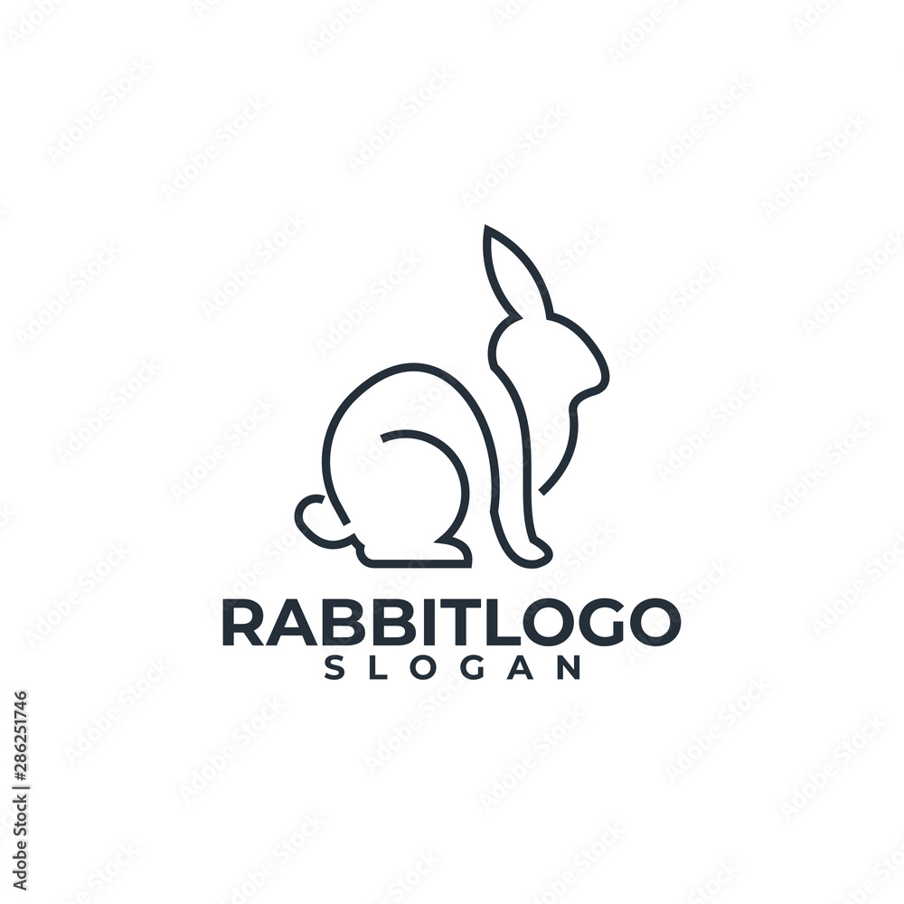 Fototapeta premium Logo with a symbol of “rabbit