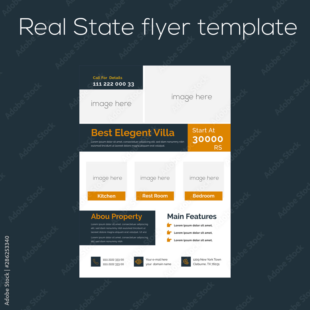 Real state flyer template