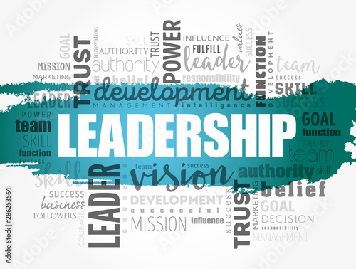 LEADERSHIP word cloud collage, business concept background
