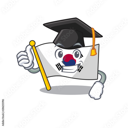 Graduation korean flag in the cartoon shape photo