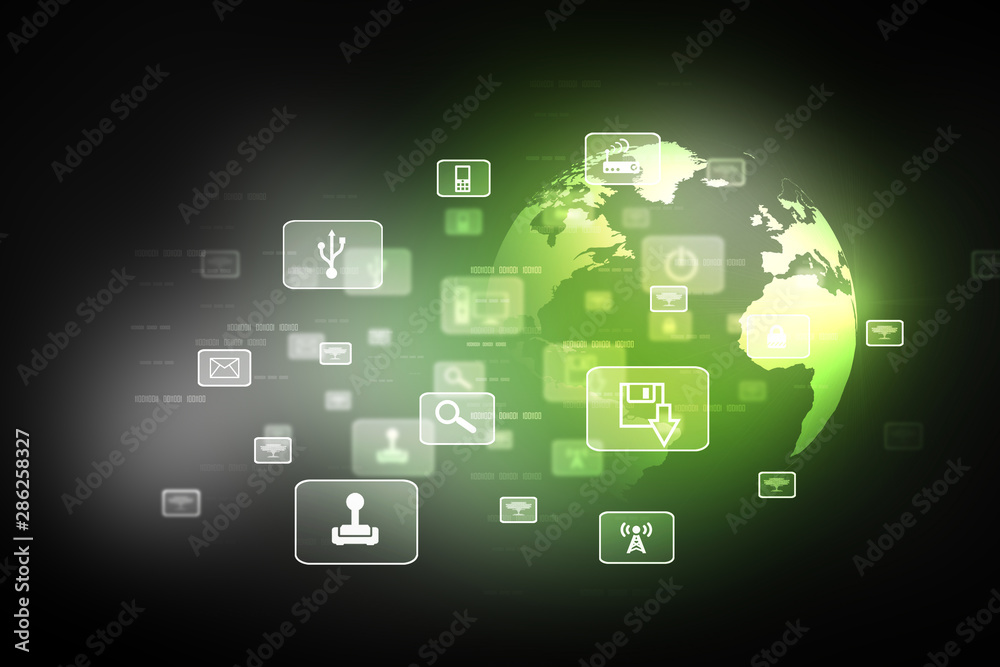 2d illustration technology background 2d illustration technology background