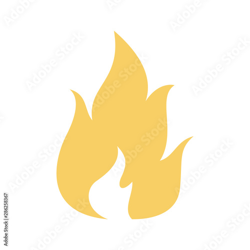 Fototapeta Naklejka Na Ścianę i Meble -  Flame icon. Energy and heat symbol, explosion danger