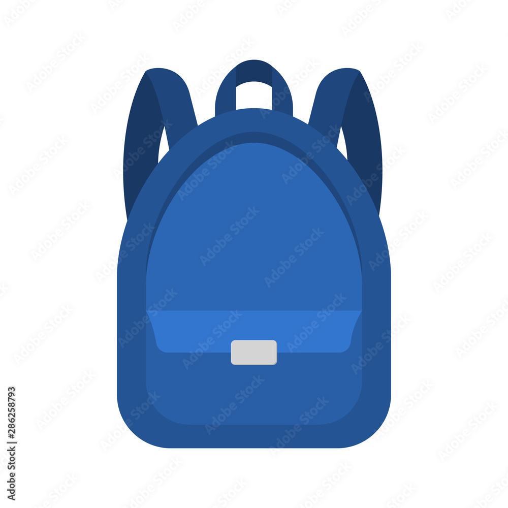 School bag. Blue backpack or rucksack. Student sack Stock Vector ...