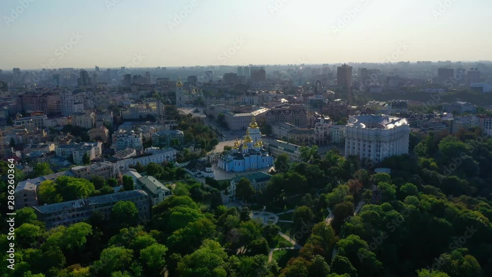 Aerial view of Mikhailovsky cathedral monastery Kyiv, Ukraine Aerial view of Mikhailovsky cathedral monastery Kyiv, Ukraine