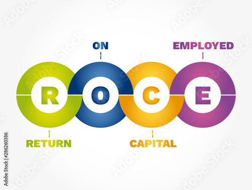 ROCE Infographics - Return On Capital Employed, concept acronym