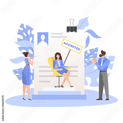 List of job candidate. Idea of employment and job interview