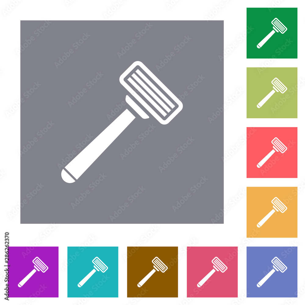 Razor square flat icons Razor square flat icons