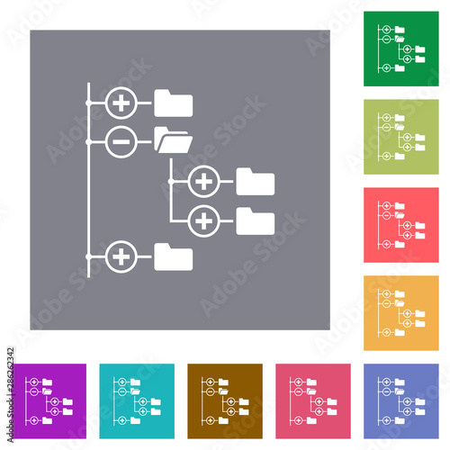 Directory browser square flat icons