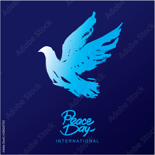 Peace Day International. Dove - a symbol of peace