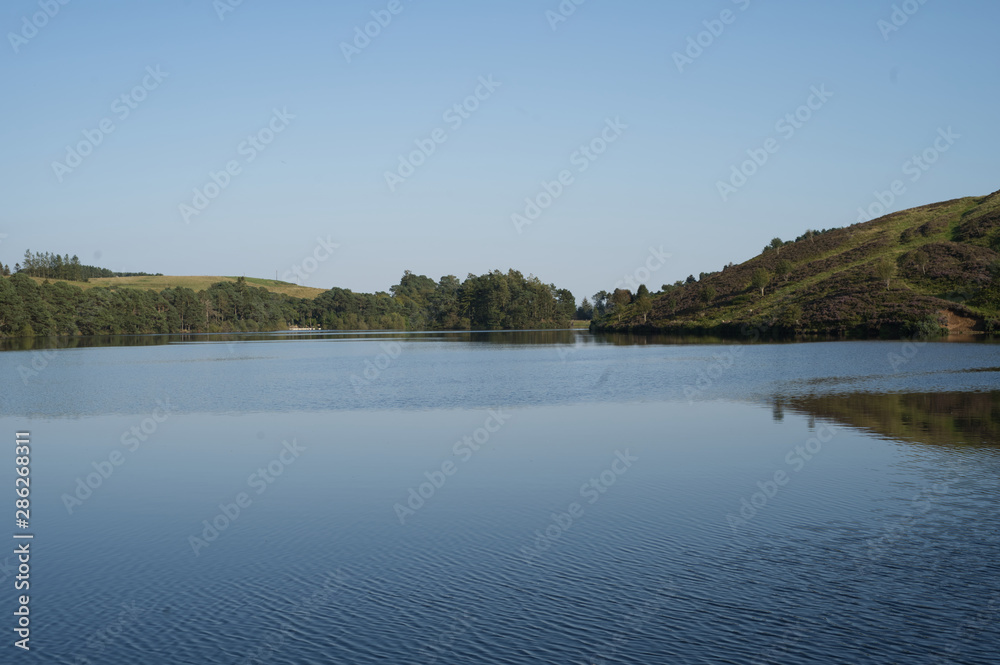 reservoir in scottish hills