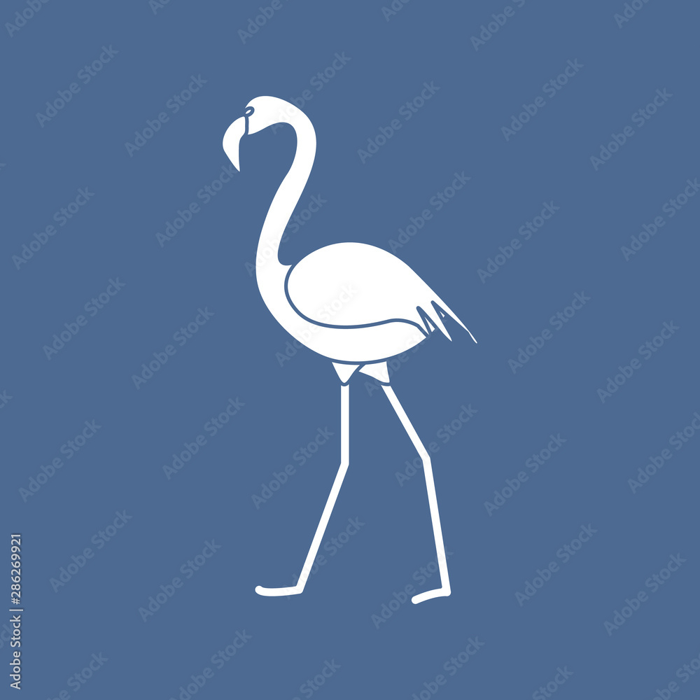 Obraz premium Exotic tropical bird flamingo.