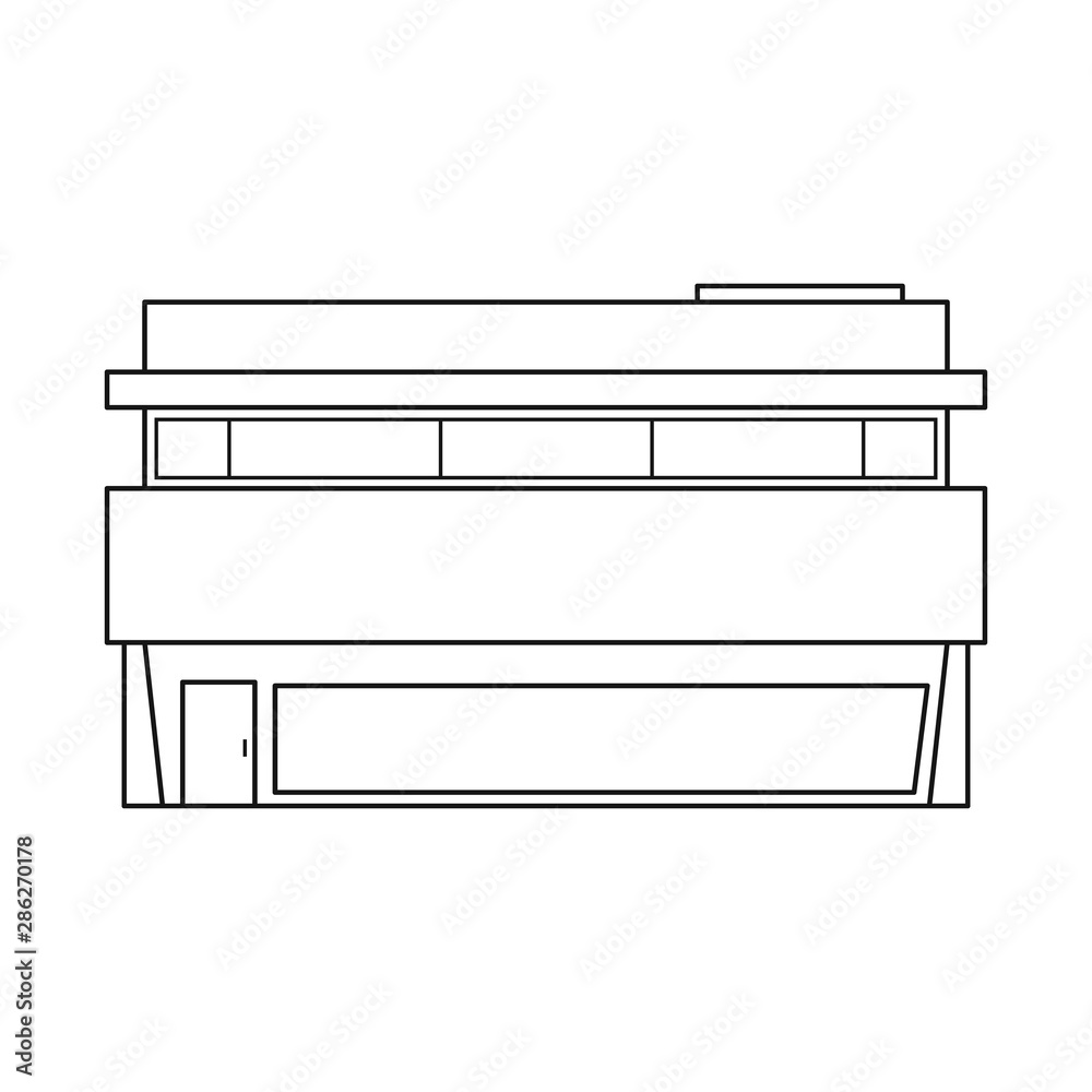 Isolated object of hypermarket and shop sign. Set of hypermarket and facade vector icon for stock. Isolated object of hypermarket and shop sign. Set of hypermarket and facade vector icon for stock.