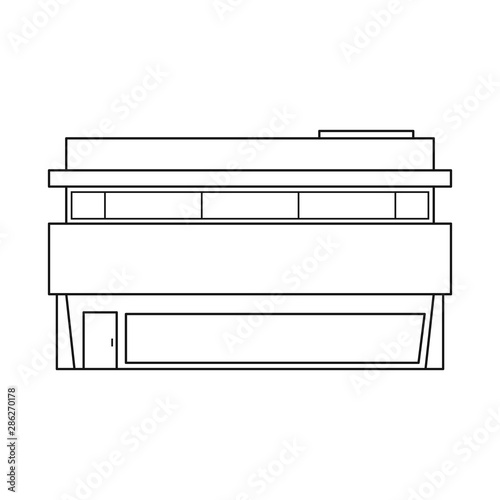 Isolated object of hypermarket and shop sign. Set of hypermarket and facade vector icon for stock.