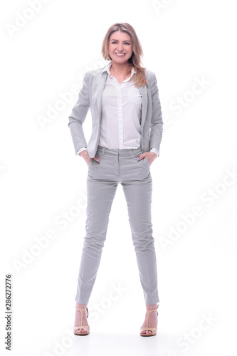 modern young business woman. isolated on white background © ASDF