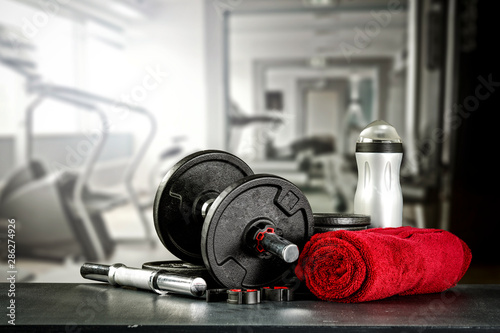 Gym interior and free space for your decoration. 
