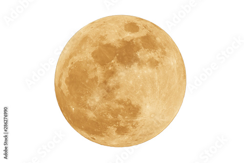 Full moon isolated on white background. photo