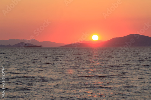 Coastline of Izmir at Sunset  Turkey