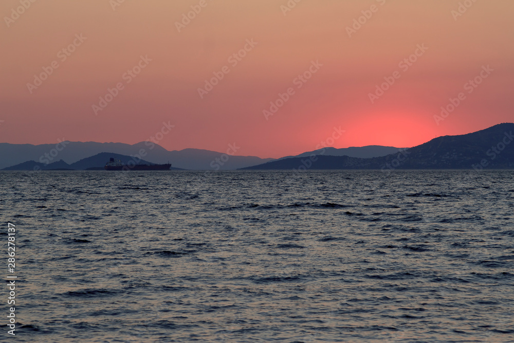 Coastline of Izmir at Sunset /Turkey