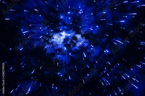 Blue firework
