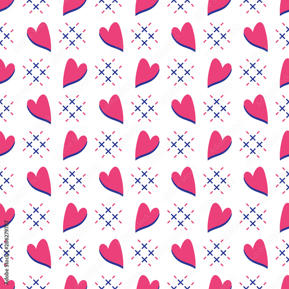Seamless pattern with hearts. Valentine's Day Seamless pattern with hearts. Valentine's Day