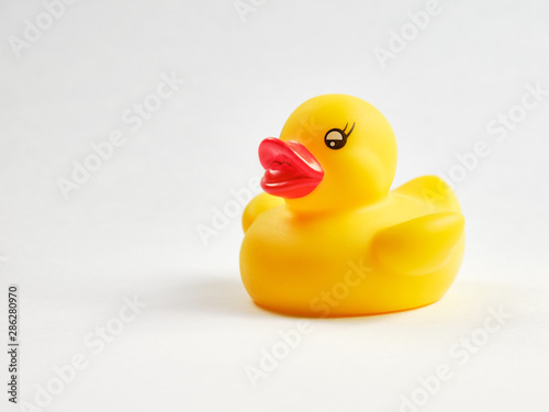 Rubber toy duck on a white background © Maxim Inyutochkin