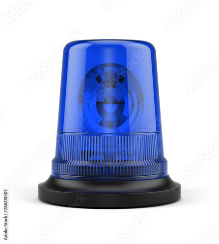 фотографія Blue flasher Siren isolated on white