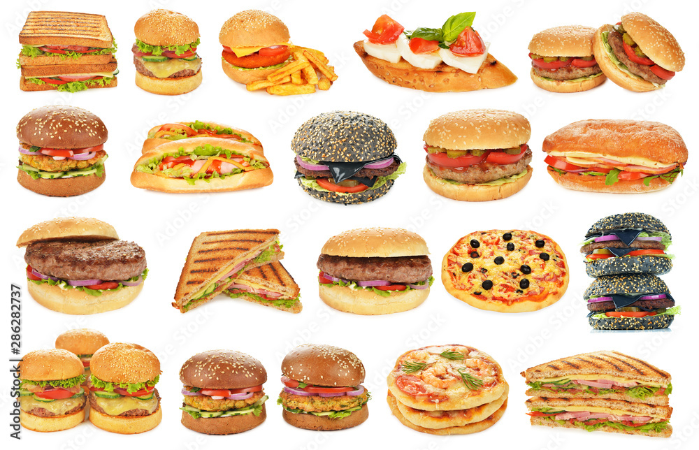 Collage of various food