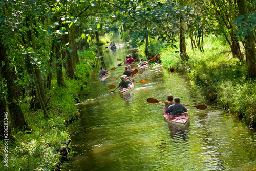 By canoe through the famous "Spreewald", Germany.